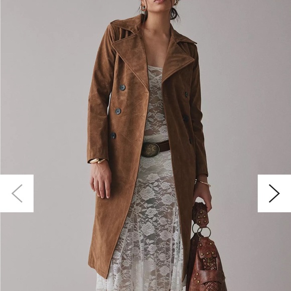 Avec Les Filles Faux Suede Brown Coat - XS - Picture 4 of 7